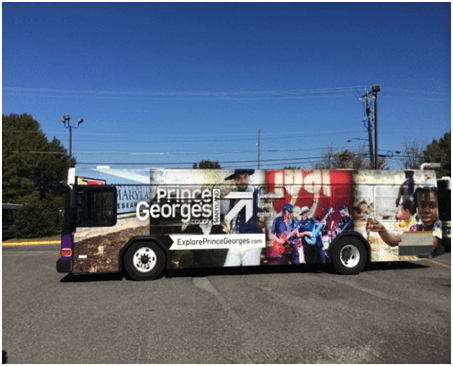 Image of TheBus Wrapped with County Branding