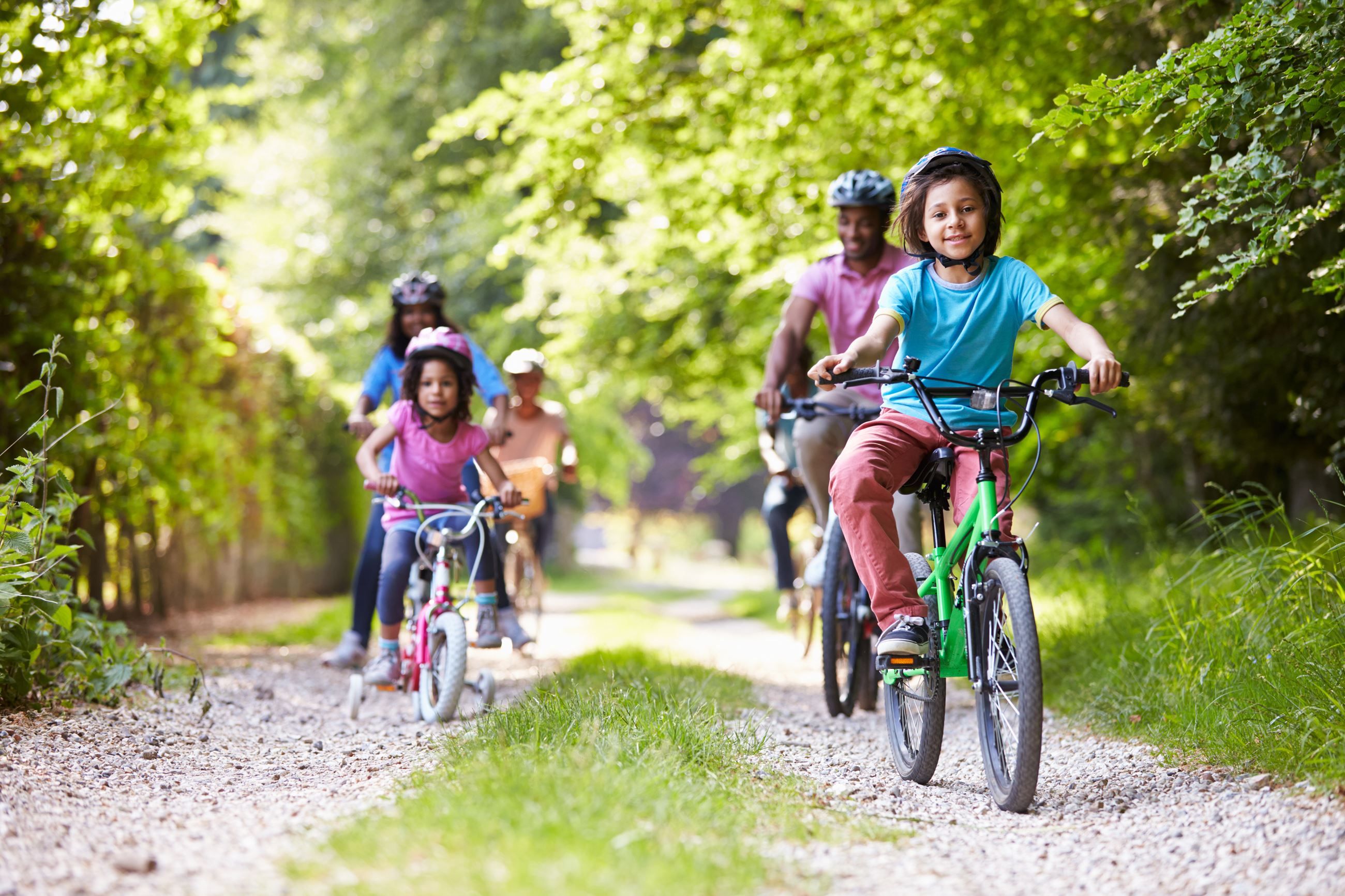 Family Riding Bikes