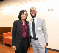 County Executive Angela Alsobrooks with LGBTQIA+ Affairs Liaison, Antonio Driver