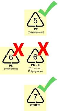 RRD plastic number 5 thru 7