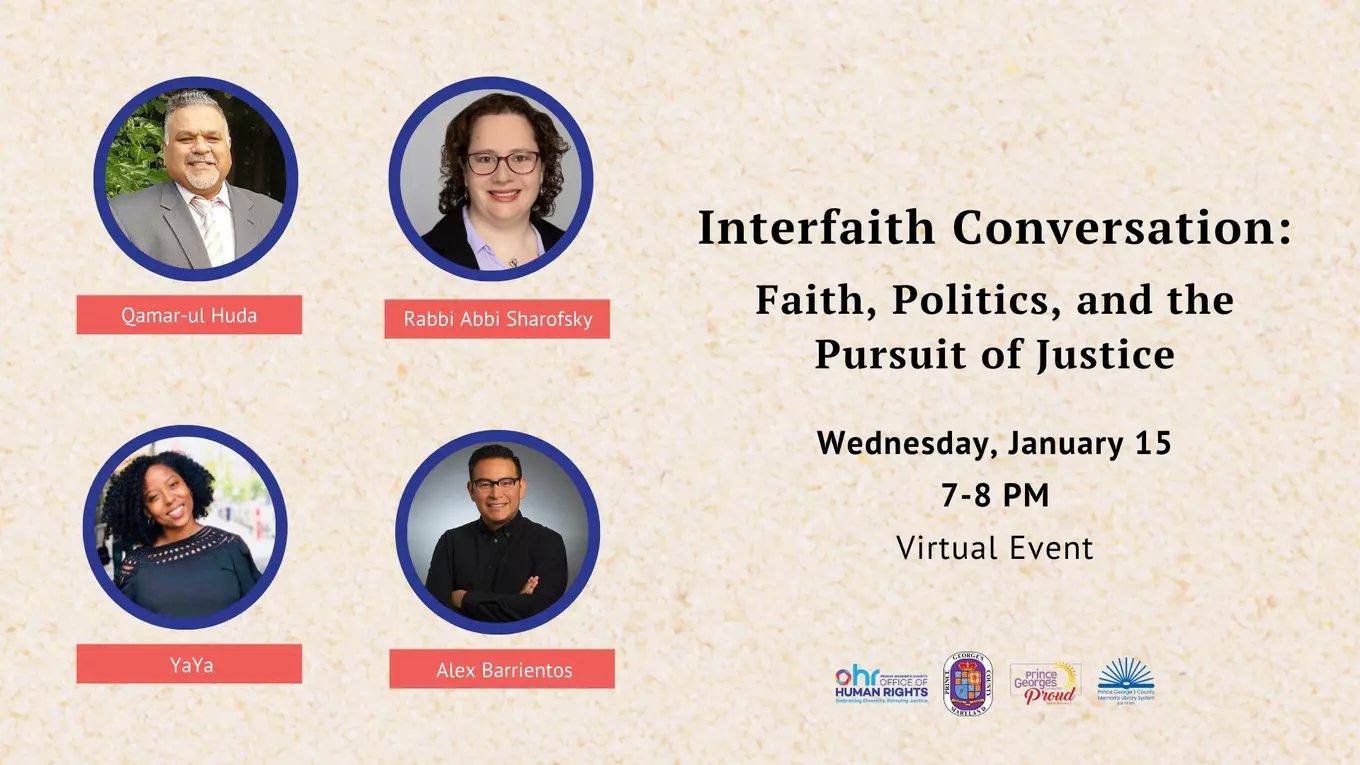 IMAGE: Faith, Politics, and the Pursuit of Justice - Interfaith Conversation