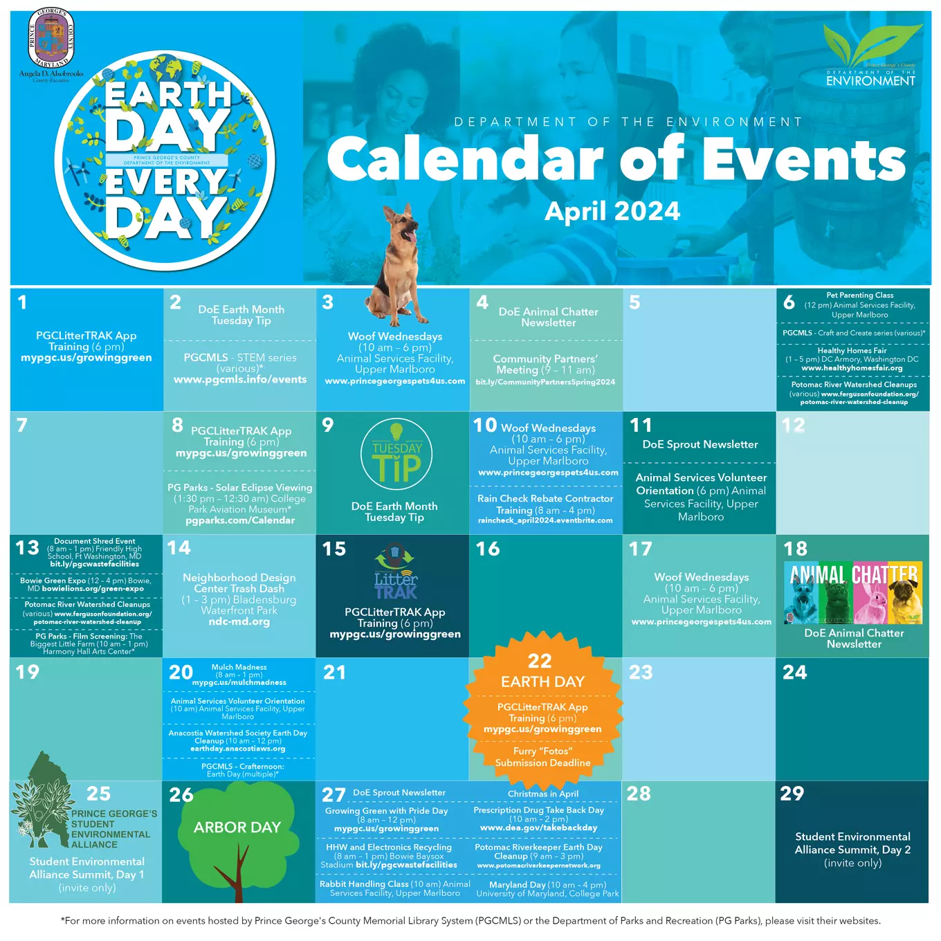 DoE Earth Month Calendar 2024