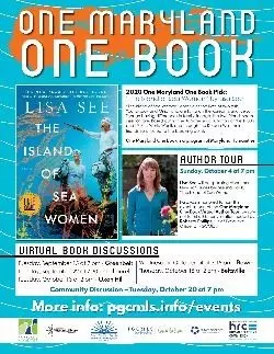 One Maryland One Book Event Flyer