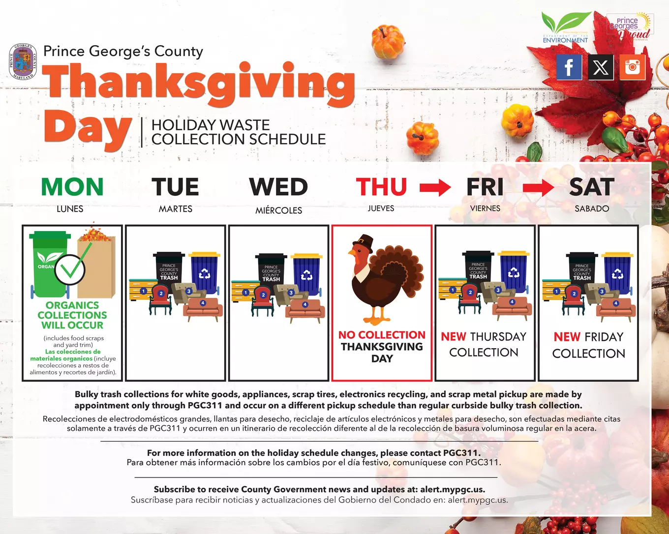 Thanksgiving Day waste collection