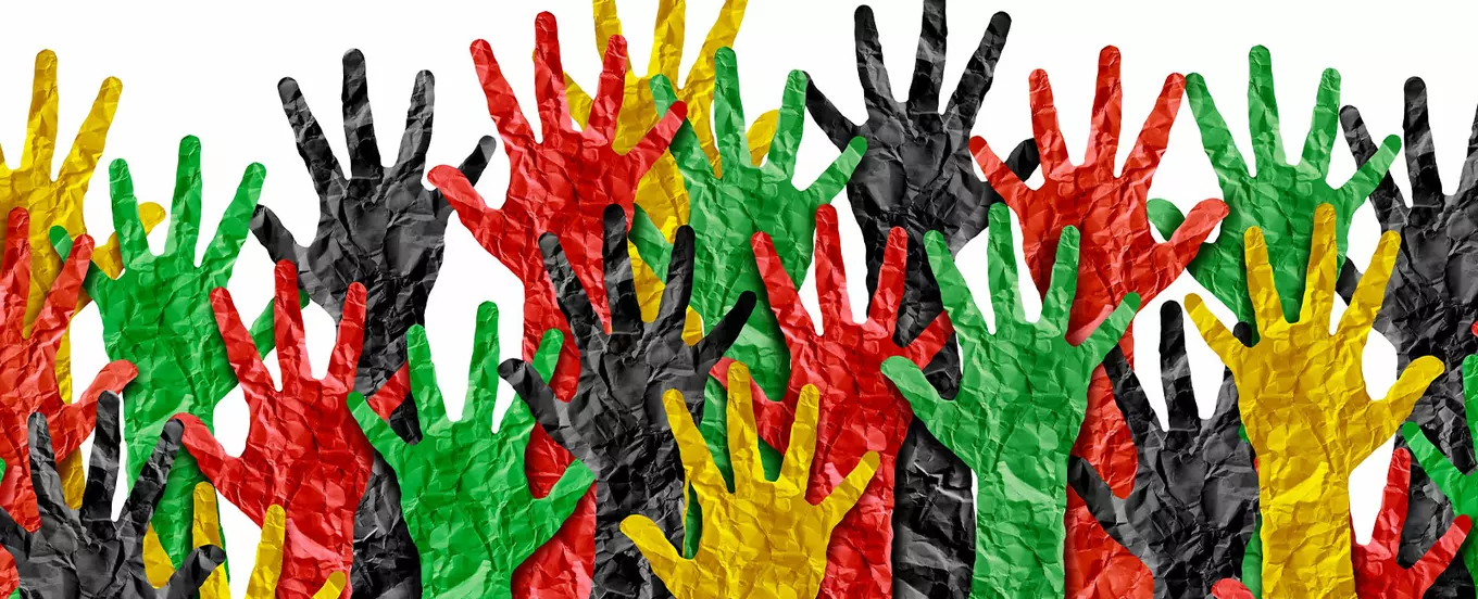 hands raising in unity