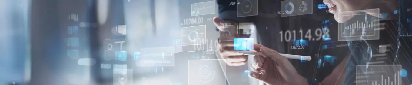 hand over multiple technology screens