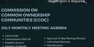 The Prince George’s County Office of Community Relations (OCR) will partner with the Commission on Common Ownership Communities (CCOC) on Wednesday, July 23, 2025, to host a virtual meeting. REGISTRATION IS REQUIRED!
