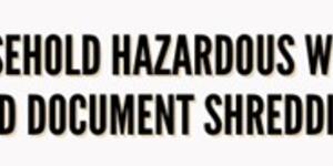 Graphic stating HHW and Document Shredding