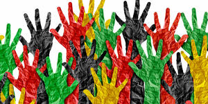 hands raising in unity
