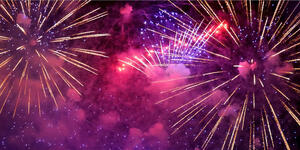 fireworks in the night sky