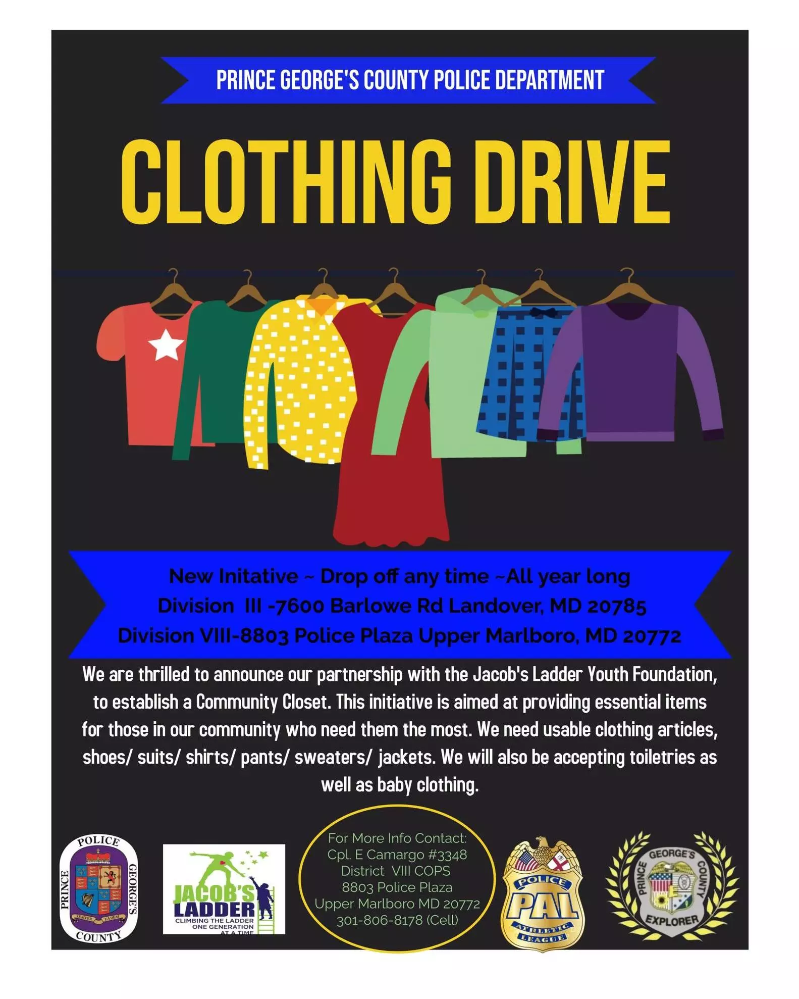 Westphalia Police Department Clothing Drive