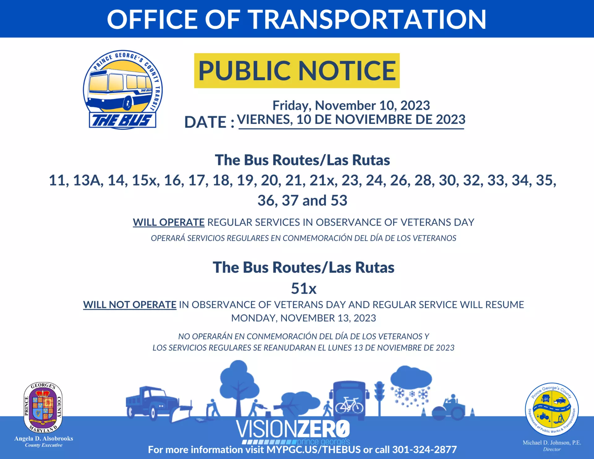 Public Notice Veterans Day #1 Flyer