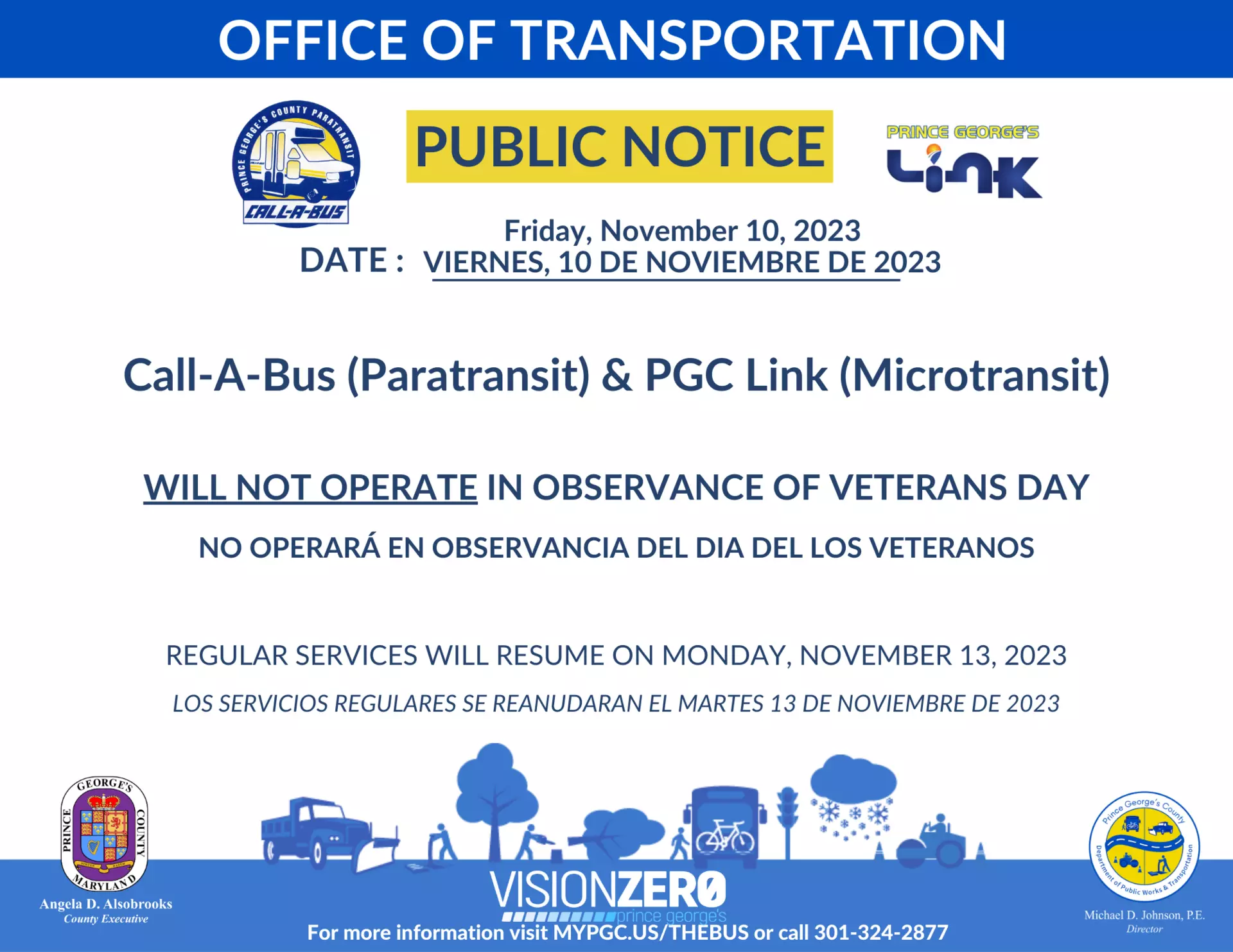 Public Notice Veterans Day #2 Flyer